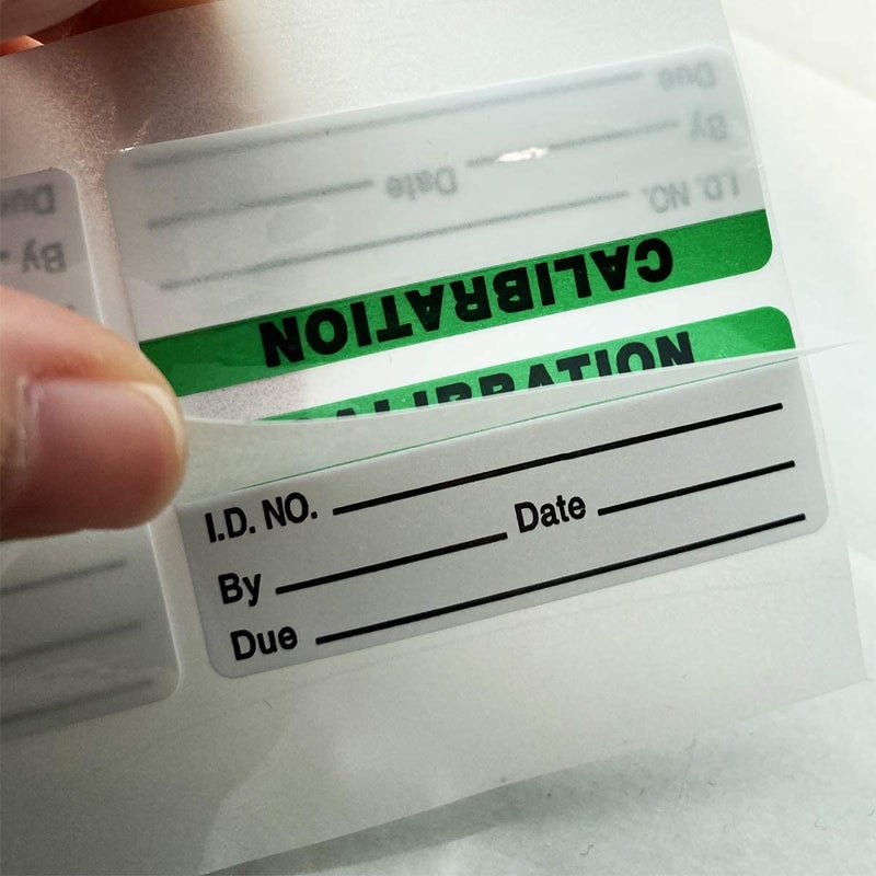 Besttile Calibration Stickers,Green Black Word Calibration Labels, Self Laminating Protects Your Writing from Smearing,Tampering and Abrasion,Perfect for NIST, ISO Calibrate Equipment-132 Labels/Pack - Image 1
